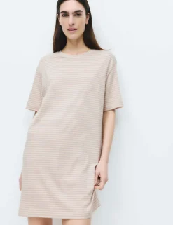 Cotton Modal Striped Nightshirt