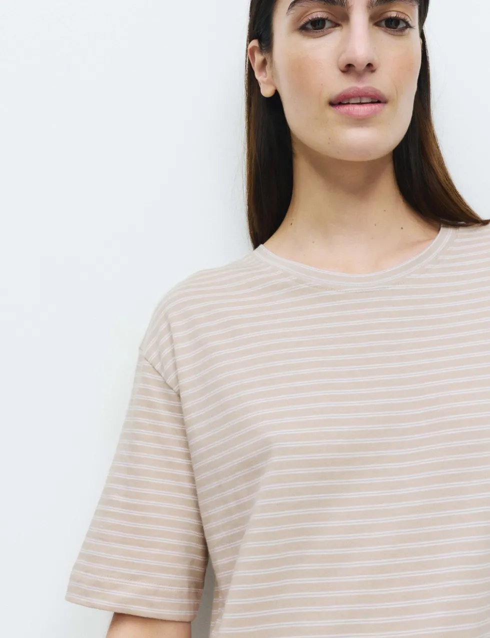 Cotton Modal Striped Nightshirt