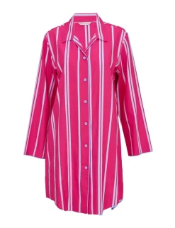 Cotton Modal Striped Nightshirt