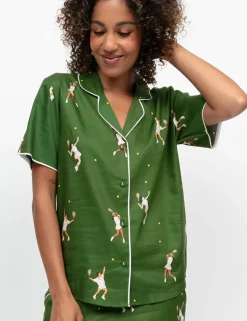 Cotton Modal Tennis Print Pyjama Top