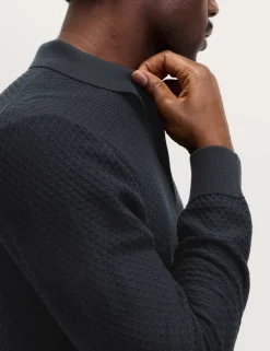 Cotton Modal Textured Polo Shirt
