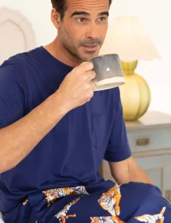 Cotton Modal Tiger Print Pyjama Bottoms