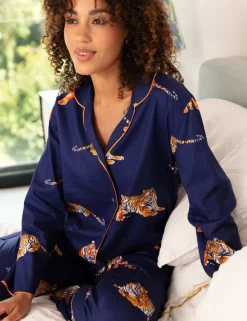 Cotton Modal Tiger Print Pyjama Bottoms