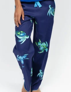 Cotton Modal Turtle Print Pyjama Bottoms