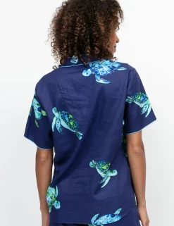 Cotton Modal Turtle Revere Pyjama Top