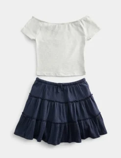 Cotton Rich Bardot Top and Skort Outfit (6-16 Yrs)