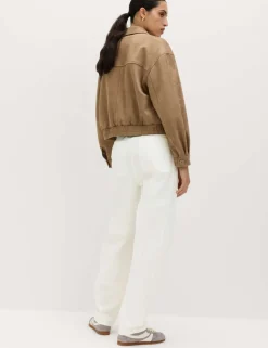 Cotton Rich Barrel Leg Trousers