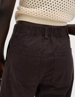 Cotton Rich Barrel Leg Trousers