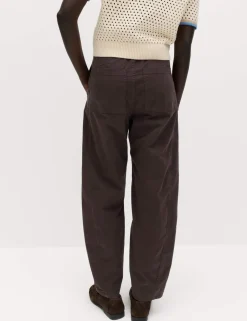 Cotton Rich Barrel Leg Trousers
