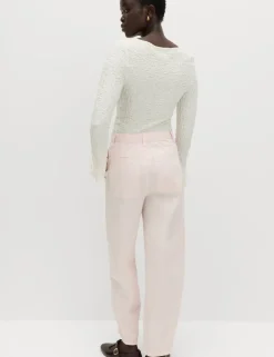 Cotton Rich Barrel Leg Trousers