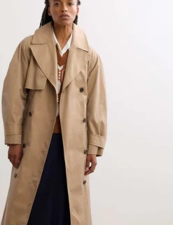 Cotton Rich Barrel Sleeve Trench Coat