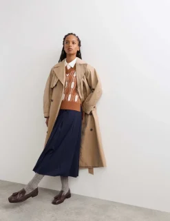 Cotton Rich Barrel Sleeve Trench Coat