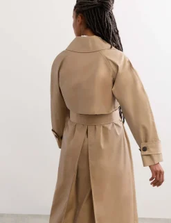 Cotton Rich Barrel Sleeve Trench Coat