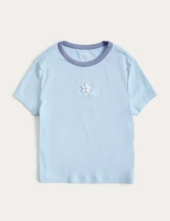 Cotton Rich Beaded Graphic T-Shirt (6-16 Yrs)