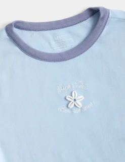 Cotton Rich Beaded Graphic T-Shirt (6-16 Yrs)