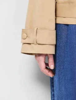 Cotton Rich Belted Cropped Trench Coat