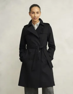 Cotton Rich Belted Double Breasted Trench Coat