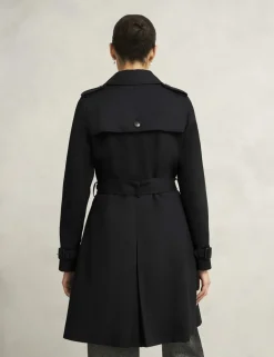 Cotton Rich Belted Double Breasted Trench Coat