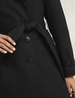 Cotton Rich Belted Double Breasted Trench Coat