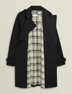 Cotton Rich Belted Double Breasted Trench Coat