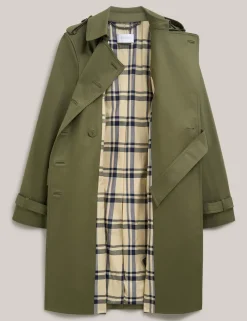 Cotton Rich Belted Longline Trench Coat