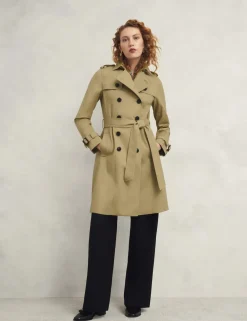Cotton Rich Belted Longline Trench Coat