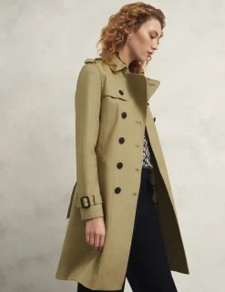 Cotton Rich Belted Longline Trench Coat