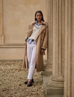 Cotton Rich Belted Longline Trench Coat