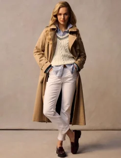 Cotton Rich Belted Longline Trench Coat
