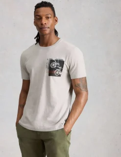 Cotton Rich Bike Graphic Crew Neck T-Shirt
