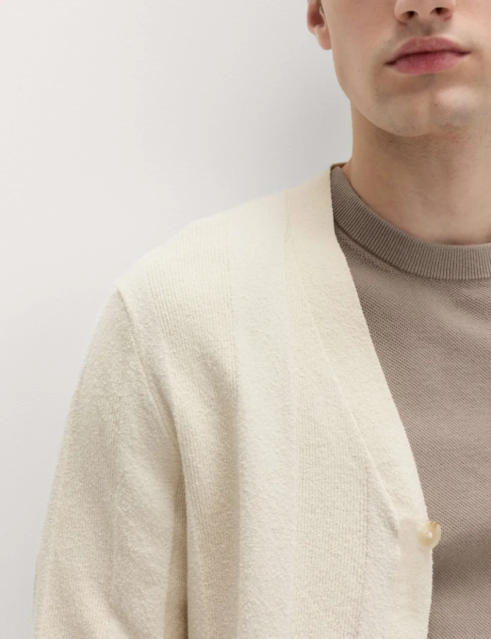 Cotton Rich Bouclé Knitted Cardigan
