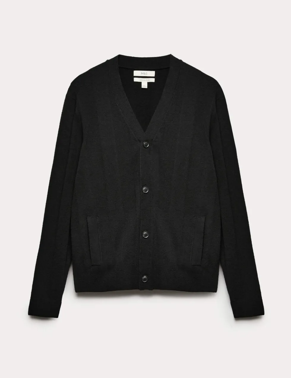 Cotton Rich Bouclé Knitted Cardigan