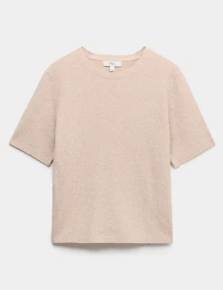 Cotton Rich Boucle Slim Fit Knitted Top