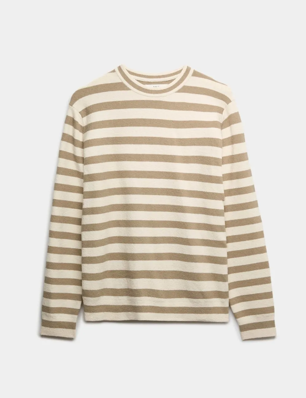 Cotton Rich Boucle Striped Crew Neck Jumper