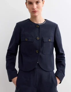 Cotton Rich Boxy Short Jacket
