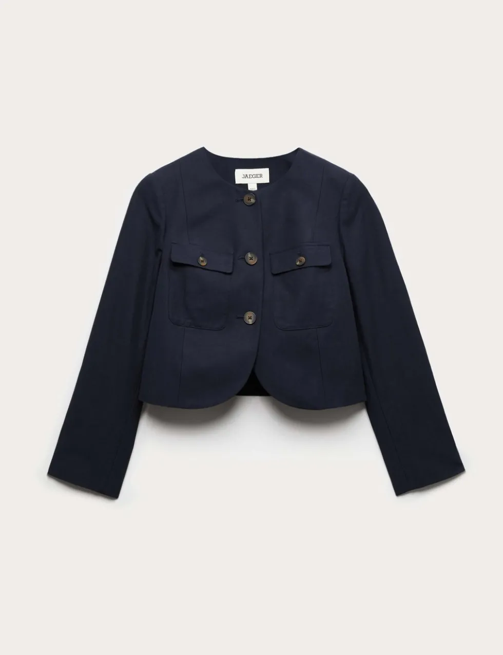 Cotton Rich Boxy Short Jacket