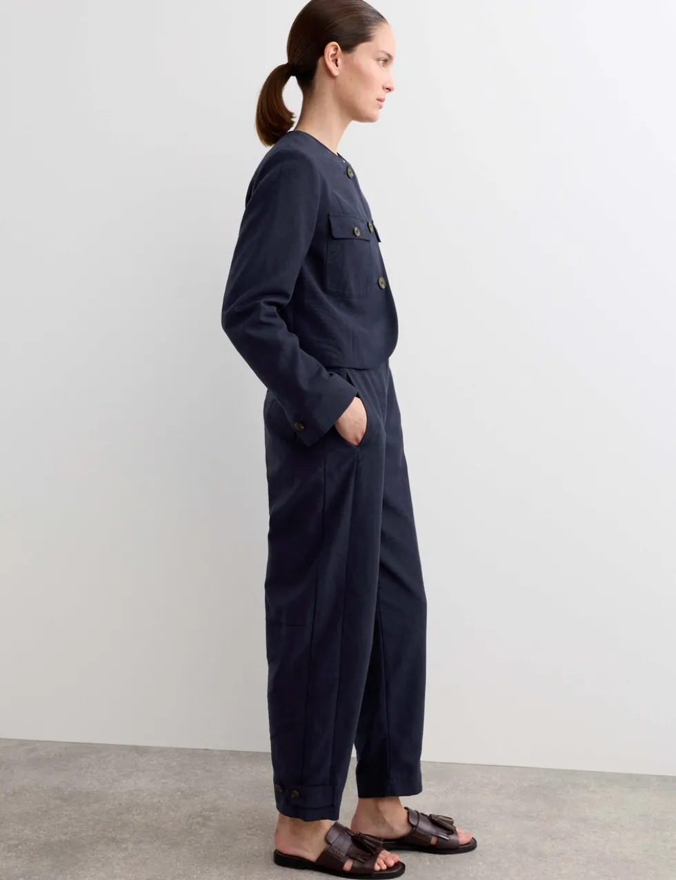 Cotton Rich Boxy Short Jacket