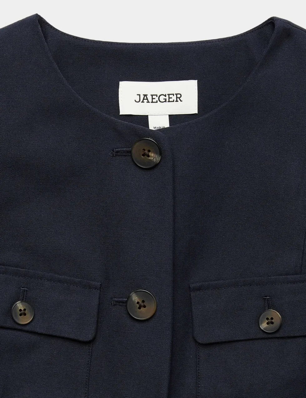Cotton Rich Boxy Short Jacket
