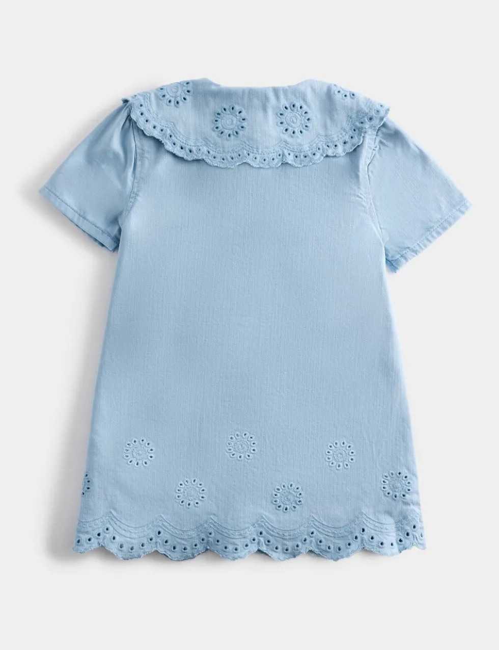 Cotton Rich Broderie Collar Dress (2-10 Yrs)