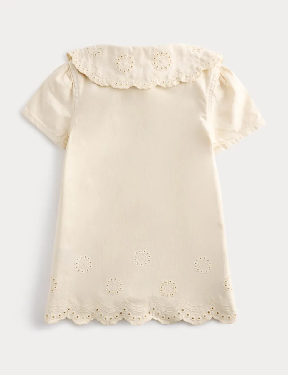 Cotton Rich Broderie Collar Dress (2-10 Yrs)