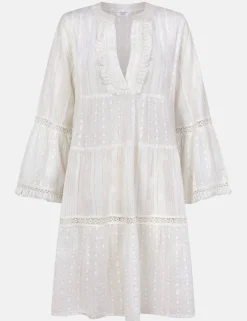 Cotton Rich Broderie Mini Beach Dress