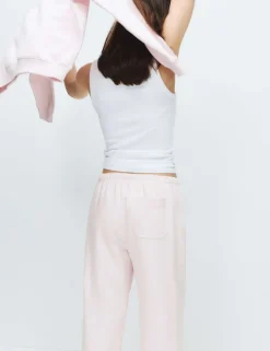 Cotton Rich Brushback Wide Leg Lounge Joggers
