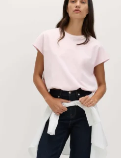 Cotton Rich Bubble Hem T-Shirt