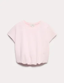 Cotton Rich Bubble Hem T-Shirt