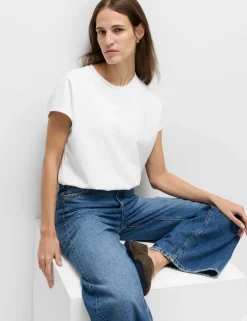 Cotton Rich Bubble Hem T-Shirt