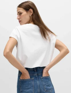 Cotton Rich Bubble Hem T-Shirt