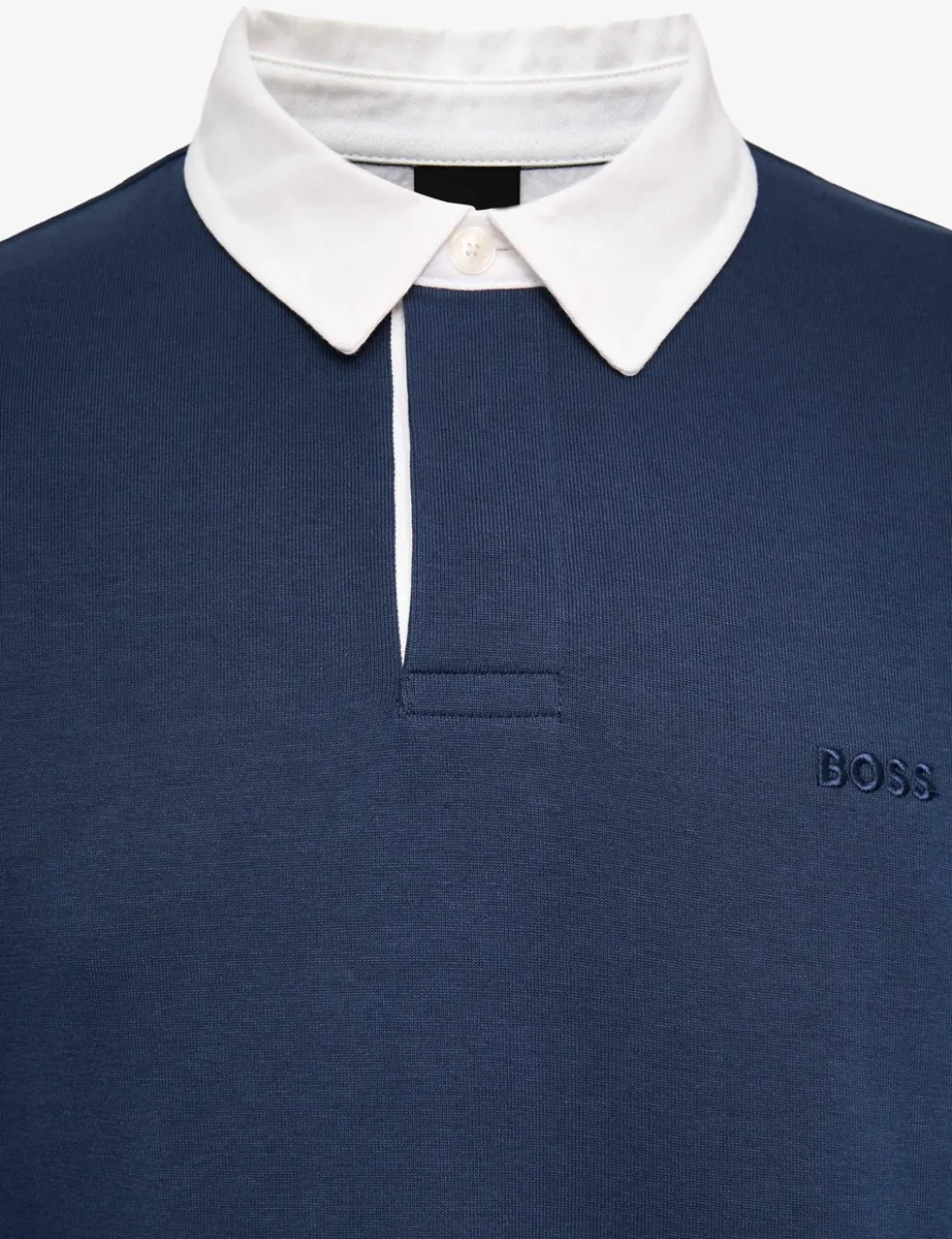 Cotton Rich Button Down Collar Rugby Shirt
