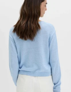 Cotton Rich Button Through Cropped Cardigan