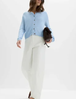 Cotton Rich Button Through Cropped Cardigan