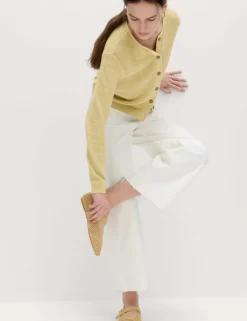 Cotton Rich Button Through Cropped Cardigan
